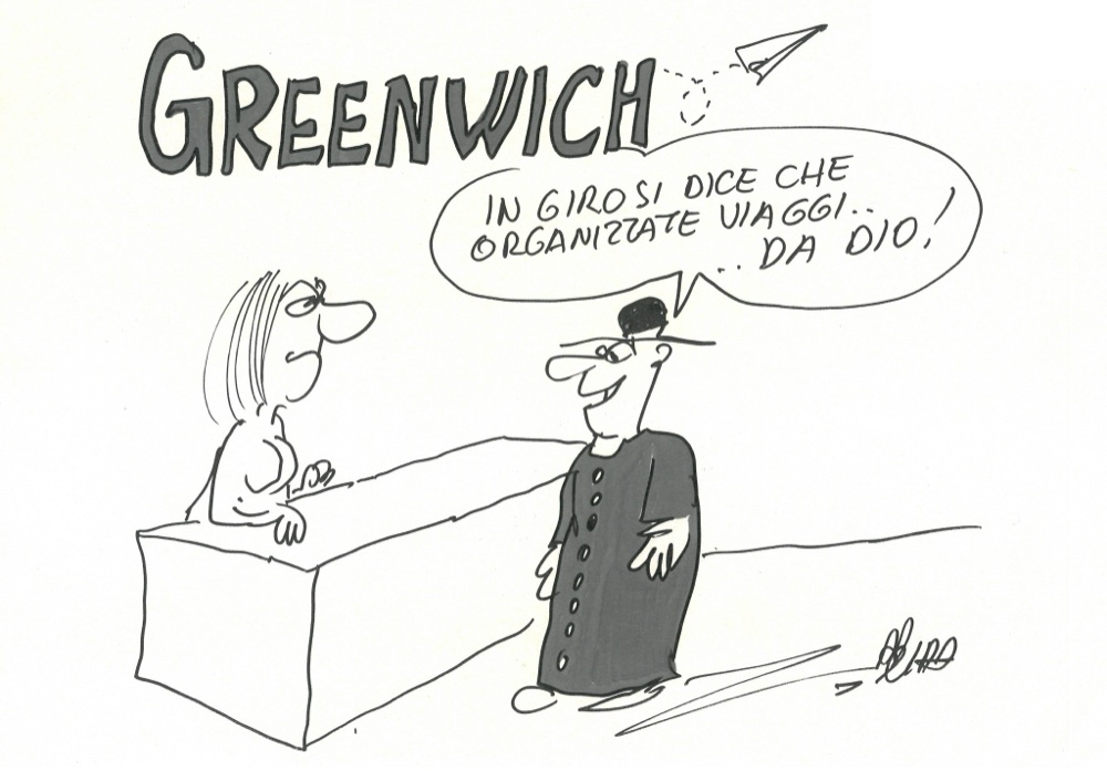 Greenwich Viaggi — Viaggi da Dio, vignetta